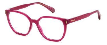 Premium Women Polaroid Eyeglasses: PLD D484 - Fuchsia - SpecSMART Eye Clinic (Diagonal View)